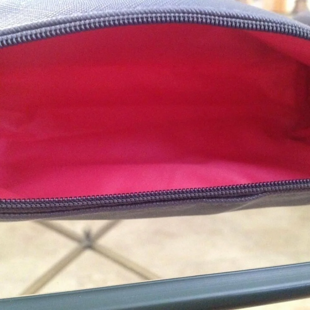 Mally Beauty Gray & Hot Pink Zippered Cosmetics Bag - BRAND NEW